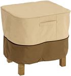 Classic Accessories Veranda Water-Resistant 21 Inch Square Patio Ottoman/Side Table Cover, Outdoor Table Cover