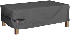 Porch Shield Patio Coffee Table Cover - Waterproof Outdoor Furniture Rectangular Small Table Covers 48 x 26 inch, Black