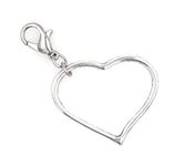 It's All About...You! Large Open Heart Clip on Charm Perfect for Necklaces and Bracelets 98S