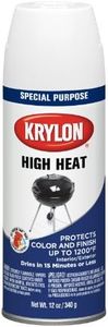 Krylon K01505000-6 PK White High Heat and Radiator Paint - 12 oz. Aerosol, (Case of 6)