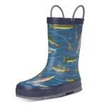 Western Chief Kids Gone Fishin' Waterproof Rainboot, Navy, 7