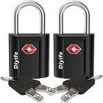 Key Travel Locks, [2 Packs][4 Keys] Diyife TSA Luggage Locks, Padlock for Luggage, Keyed Luggage Locks with Zinc Alloy Body, for Gym Lockers, Laptop Bags,Travel Suitcases etc