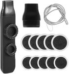 COHEALI Kazoo Instrument 1 Set Mouth Kazoo Double Holes Accompaniment Musical Instruments with Replacement Mouthpiece Lanyard and Round Membranes