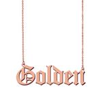 HUAN XUN Personalized Peronalized My Custom Name Necklace Golden Old English Jewelry