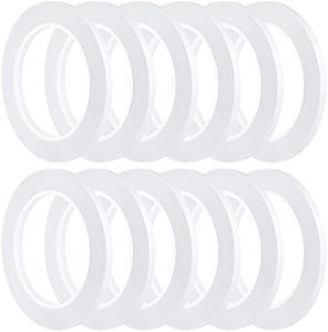 TUPARKA 12 Rolls Double Sided Tape Self-Adhesive Tape for Sewing,Crafts,Handwork,6mm x 20 Meters Each Roll