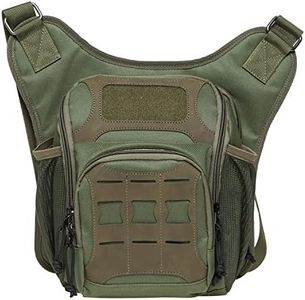 Men's Waist Bag Traveling Hiking Hip Bag Tactical Drop Leg Bag by KAUKKO (3-3-ARMY GREEN)