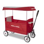 Radio Flyer 3957A EZ Wagon with Canopy, Folding Trolley for Kids, Garden and Cargo cart, Ages 1.5+, Red,‎103.98 x 54 x 102.99 cm; 10 Kilograms