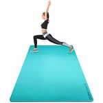 Core Balance Extra Large Yoga Mat 6mm Non Slip TPE Foam with Travel Strap L183cm x W116cm (Teal)