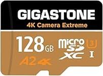 [5-Yrs Free Data Recovery] GIGASTONE 128GB Micro SD Card, Camera Extreme MAX, Up to 160/100 MB/s, MicroSDXC Memory Card for DJI, Gopro, Insta360, Dashcam, 4K Video, UHS-I A2 V30 U3 with Adapter