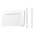 Unlocked HUAWEI B535-232 CAT7 USB 300mbps 4G/LTE Home/Office Router (White) with 2 x External Antennas. Will work with any Sim Card Worldwide (Renewed), dual band