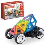 Magformers Amazing Transform Wheel Magnetic Building Blocks Toy. Makes Cars And Bikes. WIth Special Adjustable Multi-wheel Piece.