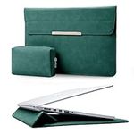 KALIDI 13.3 inch Laptop Sleeve Case Stand Faux Suede Leather for MacBook Air Pro Retina 2016-2020 13"-13.5" Surface Pro 5 6 7 with Pouch