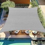 Shade&Beyond Sun Shade Sail Rectangular Curved Canopy 12'x16' Sail Shade Light Grey Sun Shades Permeable for Patios Backyard Deck (We Make Customized Size)