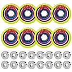 SWAURSAHA Poison Original Quads Roller Skating Wheels, 78A Hardness (Set of 8) + 627ZZ Bearing (16 Pcs)