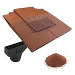 Granulated Sand Red Plain in-line Roof Tile Vent & Pipe Adapter, Concrete & Clay