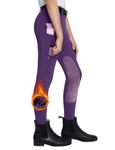 BALEAF Kid's Winter Horse Riding Leggings Full Seat Breeches Fleece Horse Equestrian Pants Horseback Leggings Pockets Tights Purple M