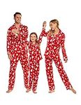 Ekouaer Christmas Family Matching Pajamas Long Sleeve Button Down Pj Set Festival Party Sleepwear Men/Women/Kids