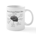 CafePress Atlas of A Social Workers Brain Mugs 11 oz (325 ml) Ceramic Coffee Mug