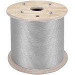 Vevor 304 Stainless Steel Cable 45295 Inch 7 X 19 Steel Wire Rope 200Feet Steel Cable for Railing Decking DIY Balustrade(1/4 Inch-200Feet) - Amazon.com