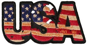 Ivamis Trading USA Vintage Patch Flag Patch - 4x2 inch. Embroidered Iron on Patch