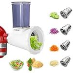 Slicer Shredder Attachment for KitchenAid Stand Mixer, Cheese Grater, All-Purpose Slicer, Vegetable Cutter, Fruit Cutter, Salad Preparer Attachment