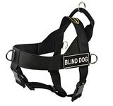 Dean & Tyler Universal No Pull Dog Harness, Blind Dog, Black, Large, Fits Girth Size: 79cm to 107cm