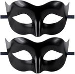 GWAWG 2PCS Masquerade Mask Black,ma