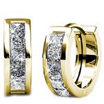 Hoop Loop Earrings for Women18K Gold with Sparkling Element Crystal with Jewellery Box for Women Wife Mother Daughter(HOOP-3-G)