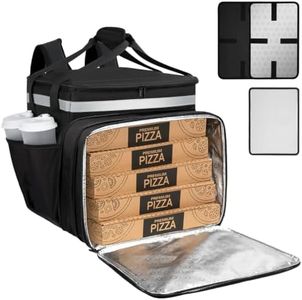 Wigojoy Food Delivery Backpack, Expandable Delivery Backpack Pizza Bag, XL