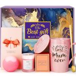 Christmas Gifts for Mum: Mum Birthday Gifts, Mother's Day Gift, Thank You Mum Present Hamper, Pamper Gifts for Mom, Mummy Gifts from Daughter Son, New Mum to Be Gift Set Mug, Bath Salt, Candle, Card