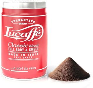 Lucaffè, Classic, Caffè Macinato, Miscela Premium Arabica e Note di Robusta, Aroma Tostato e Sentore di Nocciola, n. 3 Barattoli in Acciaio da 250 g