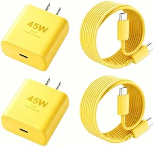 Phone 17 16 Pro Max Charger Fast Charging, 45W USB C Phone 17 16 Super Fast Charger Block with 10ft Long Type C Charging Cable Cord for i.Phone 17 Pro Max/17 Pro/17 Air/17/16/16Pro/16 ProMax-Yellow