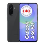 Samsung Galaxy A36 (Unlocked, CAD Version & Warranty) - Black, 256GB, 6.7" Super AMOLED FHD+ Display, Awesome Intelligence, 8GB RAM, 4K@30fps Video, 5000 mAh Battery