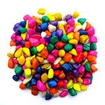 MAPPERZ Pebbles Polished Gravel, Natural Mixed Color Stones, Small Decorative River Rock Stones, Outdoor Decor Plant Aquariums, Landscaping, Vase Fillersnes for Plant Aquariums, Landscaping, 1kg