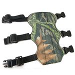 I-sport Camo Archery Target Leather Arm Guard Arm Protector for Hunting Practice, 3 Adjustable Straps,7 Inch