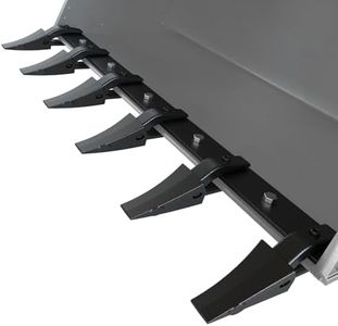 Heavy Duty Steel Tooth Bar for Tractor Bucket 60" Bucket Teeth, Heavy Duty Design for Bucket Protection and Soil Excavation, Tractor Bucket Teeth,60" Tooth Bar for Loader Bucket, Black