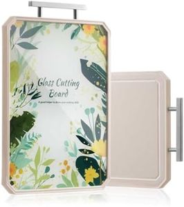 Glass Cutting Board,Double Sided Tempered glass cutting boards for Kitchen for Chopping Meat,Vegetables,Fruits,Non toxic,Heat Resistant,Scratch-Resistant,Dishwasher Safe,Large Size 16"x11"
