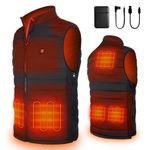 Hoson Heated Vest,Electric Lightweight Heated Vest for Men Women,Independent TemperatureIce Skating for Heated Jacket/Sweater/Thermal Underwear Battery (Large, Black)