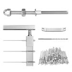 Muzata Hand Swage Tensioner Fitting Threaded Stud End Terminal 50Pack 1/8" Cable Railing Kit T316 Stainless Steel,DIY Balusters Stair Deck Decking CR23,Series CA1 CD1 CS1 CD2 CS2