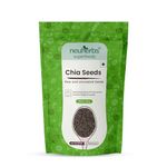 Neuherbs Raw Unroasted Chia Seeds For Eating With Omega 3 and Fiber For Weight Management - 200 Gram | Healthy Snacks | Seeds For Eating During Summer | Best Diet Food