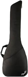 Fender Electric Bass Gig Bag, Padded Guitar Case with a Comfortable Two-Piece Handle and Ergonomic Backpack Straps, Black