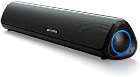 Computer Speakers for Desktop PC, HiFi Stereo Poratble Bluetooth Speaker, Computer Soundbar, 3.5mm Aux-in Computer Sound Bar with Deep Impactful Bass, Gaming Speakers for PC,Laptop,Tablet