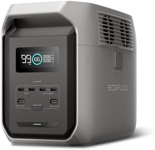 EF ECOFLOW Portable Power Station DELTA 3 1500, 1536Wh LiFePO4 Battery Power Station, 6X1800W (X-Boost 2200W) AC Outputs, Ultra-Quiet Solar Generator, Fast Charging for Home Backup Use, Camping & RVs