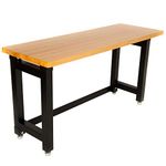 Seville Classics Garage Hardwood Workbench Commercial Quality German Beech Timber Top