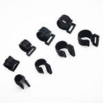 20PCS 25mm Plastic C Clips Clamps Camping Awning Tent Poles Black Lock Grip Clamp Clip Hiking Tent Replacement for Cover Fixing