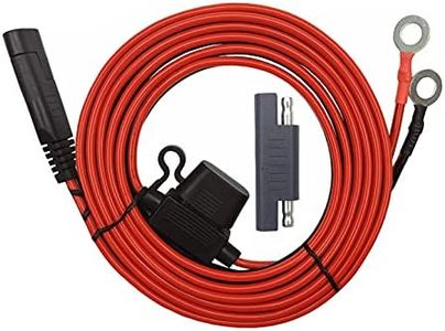 SAE Connector Ring Terminal Harness - 7FT SAE Plug To Ring Terminal Harness Assembly Cord 16AWG 2 Pin Quick Disconnect Battery Extension Cable with 15A for Car Motorcycle RVs Boats Solar Panel