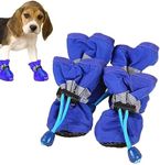 Dog Shoes - Pet Shoes Dog Rain Boots - Dog Boots & Paw Protectors, Waterproof Dog Paw Protector with Adjustable Drawstring, Dog Shoes for Hot Pavement