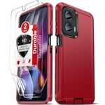 LeYi for Motorala-Stylus-5G-2024-Case: Moto G Stylus 5G 2024 Phone Cover with 2Pcs HD Screen Protector, Military Grade Heavy Duty 3 in 1 Full Body Shockproof Phone Funda para XT2419 6.7", Red