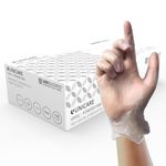 Unigloves Unicare Vinyl Multipurpose Disposable Gloves, Powder Free, Latex Free, Medium Weight, Box of 100 Gloves, Clear, Size Medium (GS0063)