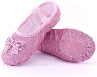 Girls Ballet Shoes Glitter Split-So